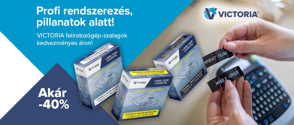 Victoria feliratozógép szalagok kedvezményes áron!