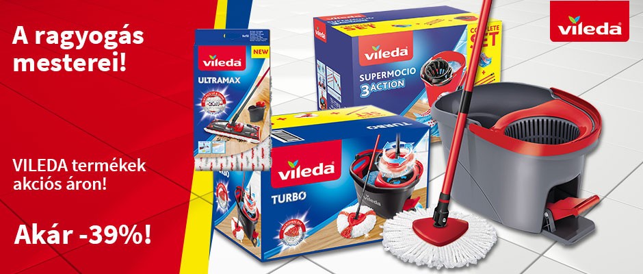Vásároljon VILEDA termékeket akár 39% kedvezménnyel!