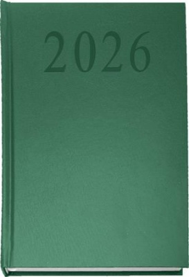 Naptár, tervező, A5, napi, 2026, zöld