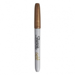 Alkoholos marker, 1,4 mm, kúpos, SHARPIE "Metallic", arany