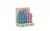 Golyóstoll display, 0,8 mm, nyomógombos, vegyes, ICO "Axolotl", kék