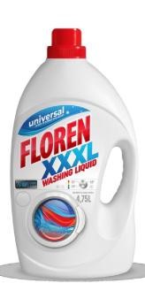 Floren XXXL mosószer folyékony 4,75 L 70 mosás Universal