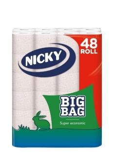 Nicky toalettpapír 48 t. 2r. 140lap Big Bag